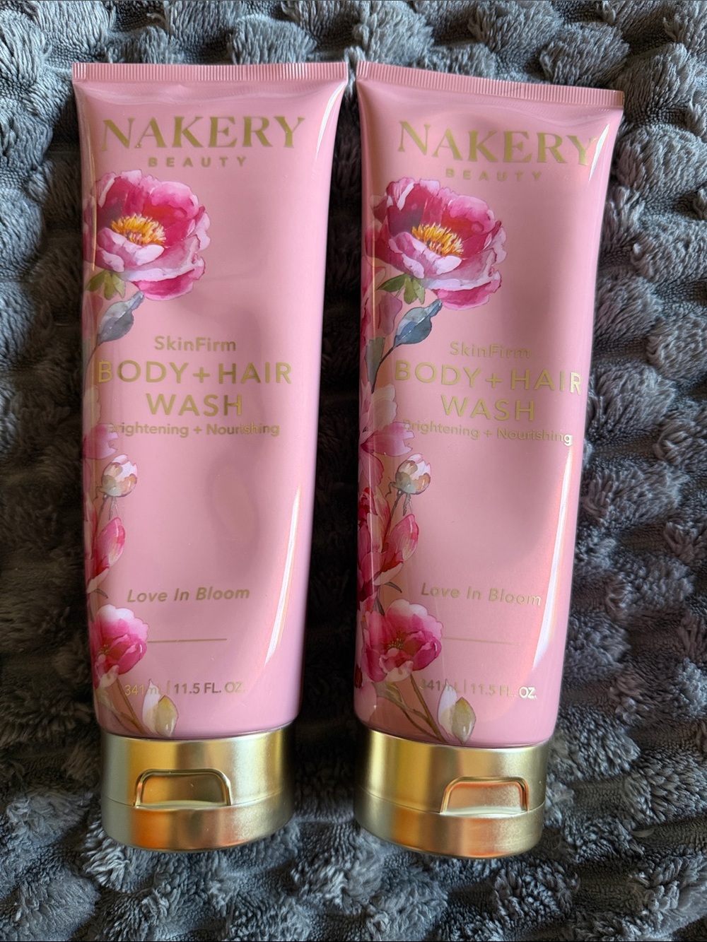 Nakery Beauty SkinFirm Body + Hair Wash — Pink (Love In Bloom) set of 2